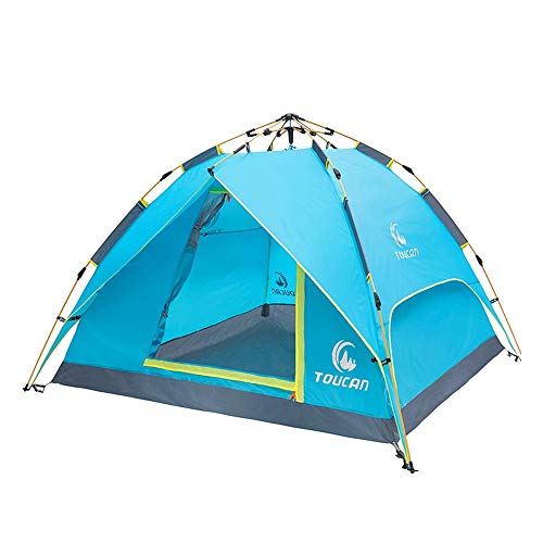 ATHUAH Tent Automatisches hydraulisches Zelt im Freien Tragbares DREI-in-Eins-Doppelcampingzelt Kann die äußere UV-Strahlung effektiv blockieren von ATHUAH