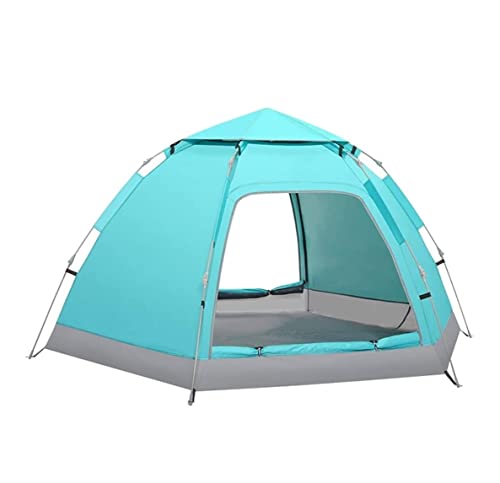 ATHUAH Zelte Campingzelt Campingzelt 3-4 Personen Automatisches Pop-Up-Familienzelt mit 2 Türen, UPF 50 wasserdicht für 4 Jahreszeiten Outdoor-Zelt Zelt Wandern und Reisen (Blau: Blau, Größe: von ATHUAH