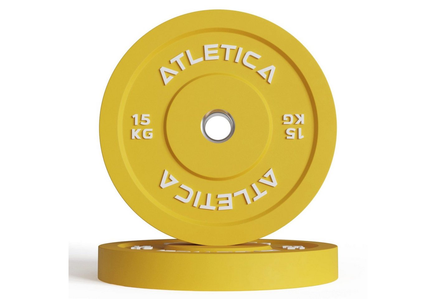 ATLETICA Hantelscheiben Color Bumper Plates Paarweise, Robust & langlebig, Ø 50 mm, 15 kg von ATLETICA