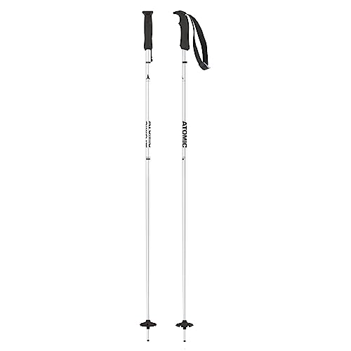 ATOMIC AMT Skistöcke - Silber - Länge 115 cm - Hochwertiger 3* Aluminium Skistock - Ergonomischem Griff am Stock - Verstellbare Handschlaufe - Stöcke mit 60mm-Pistenteller von ATOMIC