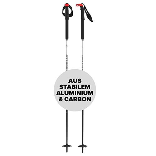 ATOMIC BCT TOURING CARBON SQS WSkitourenstöcke - Verstellbare Stöcke 80 - 130 cm - Aluminium Skistock - Skistöcke mit ergonomischem Griff - Tourenski Ausrüstung mit Safety-Vorrichtung von ATOMIC