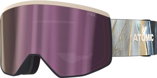 ATOMIC FOUR PRO HD Skibrille - Maven - Skibrillen mit kontrastreichen Farben - Hochwertig verspiegelte Snowboardbrille - Brille mit Live Fit Rahmen - Skibrille für Brillenträger von ATOMIC