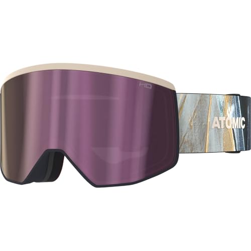 ATOMIC FOUR PRO HD Skibrille - Maven - Skibrillen mit kontrastreichen Farben - Hochwertig verspiegelte Snowboardbrille - Brille mit Live Fit Rahmen - Skibrille für Brillenträger von ATOMIC