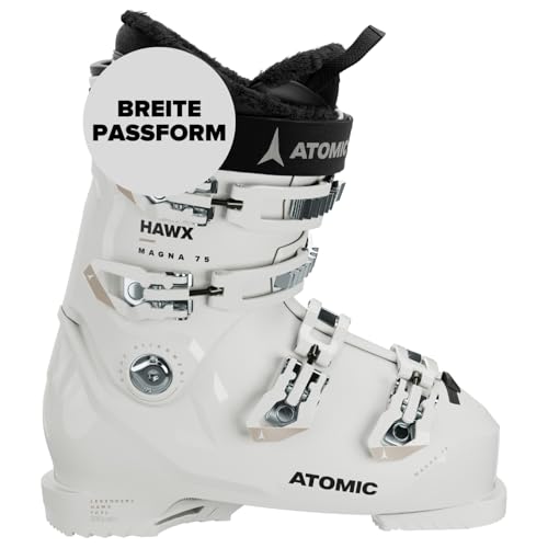 ATOMIC HAWX Magna 75W Skischuhe - Größe 27/27.5 - Alpin-Skischuh für Damen in Weiß/Schwarz - 102mm breite Passform - Stabile Prolite Konstruktion - Memory Fit für präzisen Sitz von ATOMIC