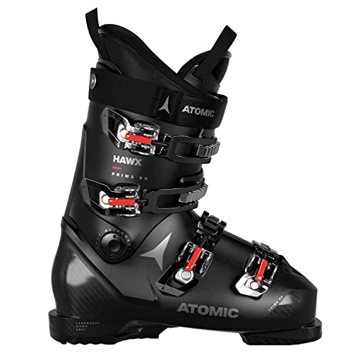 ATOMIC HAWX PRIME 90 Skischuhe - Größe 24/24.5 - Alpin-Skischuh in Schwarz - Boots mit 3D Knöchel & Ferse für präzisen Sitz - mittelbreite Skistiefel für Fortgeschrittene von ATOMIC