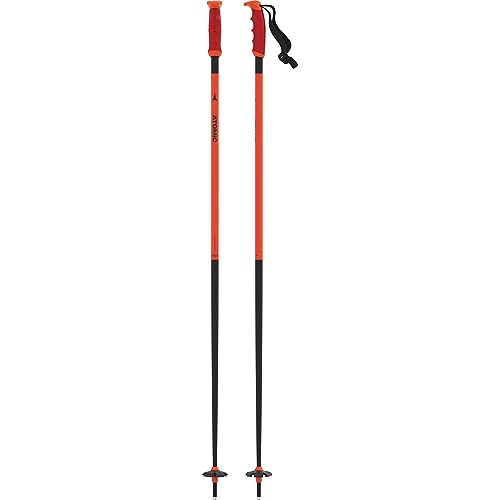 ATOMIC REDSTER Skistöcke - Länge 135 cm - Zuverlässiger 4* Aluminium Skistock - Ergonomischem Griff am Stock - Hochwertige Skistecken für Racer - Stöcke mit 60mm-Pistenteller von ATOMIC