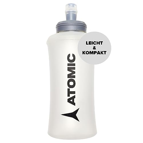 ATOMIC Softflask 500ml I Kunststoff Trinkflasche komprimierbar I Sport-Flasche 0,5 Liter I Wasserflasche spülmaschinengeeignet I Getränkeflasche mit Beißventil I Water Bottle von ATOMIC