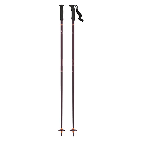 ATOMIC CLOUD Skistöcke - Schwarz - Länge 110 cm - Hochwertiger Aluminium-Skistock - Ergonomischer Griff für mehr Grip - Stock mit 60 mm Pistenteller - Einsteiger-Stöcke von ATOMIC