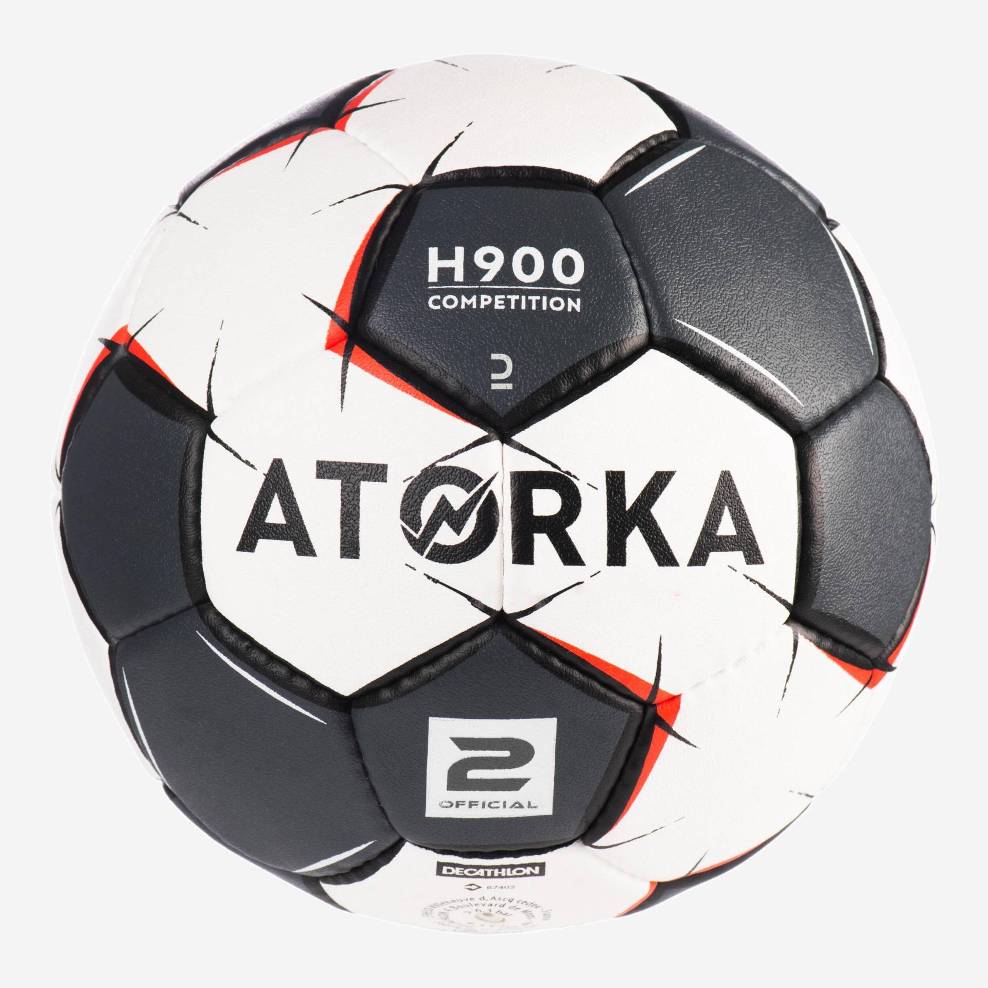 Handball Grösse 2 - H900 grau/weiss von ATORKA