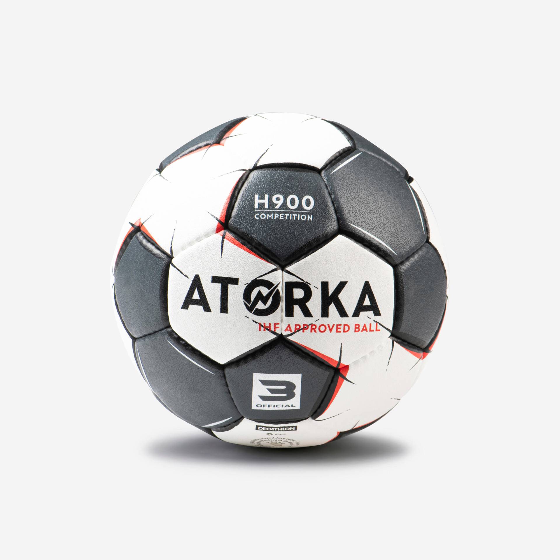 Handball Grösse 3 - H900 grau/weiss von ATORKA