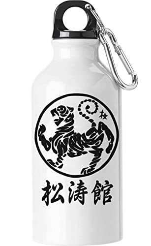 Shotokan Karate Kanji Japanese Calligraphy Touristische Wasserflasche Weiß 500ml von ATPRINTS