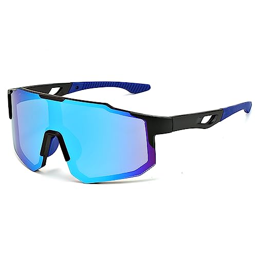 ATSGJLZN Sonnenbrille Herren Polarisiert Fahrradbrille Herren Damen Selbsttönend UV 400 Schnelle Brille, Sportbrille Polbrille für Angler Rennrad Fahrrad Mtb, für Outdooraktivitäten Wie Laufen Blau von ATSGJLZN