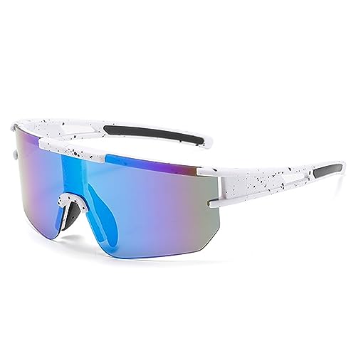 ATSGJLZN Sportbrille Sonnenbrille Herren Polarisiert, Fahrradbrille Damen Selbsttönend UV 400 Sport Polbrille für Outdooraktivitäten Angler Rennrad Fahrrad Mtb Wie Laufen Ski Brille Blue von ATSGJLZN