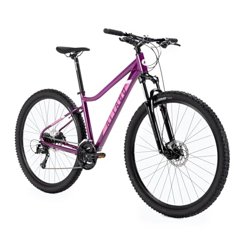 ATTABO Alpe 3.0 Damen Mountainbike 17″ Aluminium‑Rahmen – SR Suntour XCT30 Federgabel 100 mm, Shimano 24‑Gang, hydraulische Scheibenbremsen, ergonomischer Lenker, Lila, 29″ von ATTABO