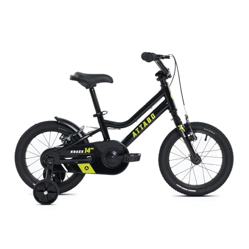 ATTABO Knack 14 – Kinderfahrrad (2–5 Jahre) mit leichtem Aluminiumrahmen (8 kg), 14-Zoll-Rädern, für 85–110 cm Körpergröße, bis 50 kg belastbar, ergonomischer Lenker, ideal für erste Fahrten von ATTABO