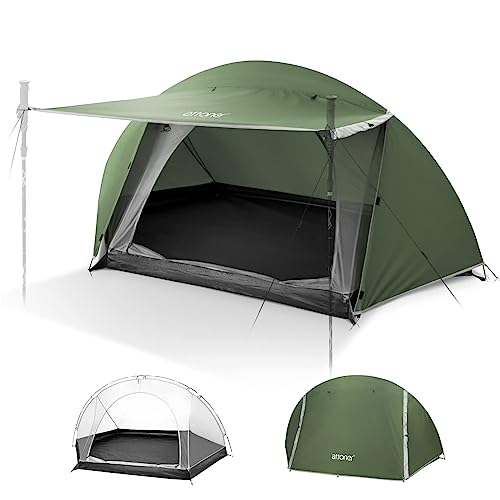 ATTONER A Zelt, 1 Person Kuppelzelt, Ultra-leicht biwakzelt, Schneller Aufbau, Wasserdicht, Kleines Packmaß für Trekking, Outdoor, Festival, Camping von ATTONER