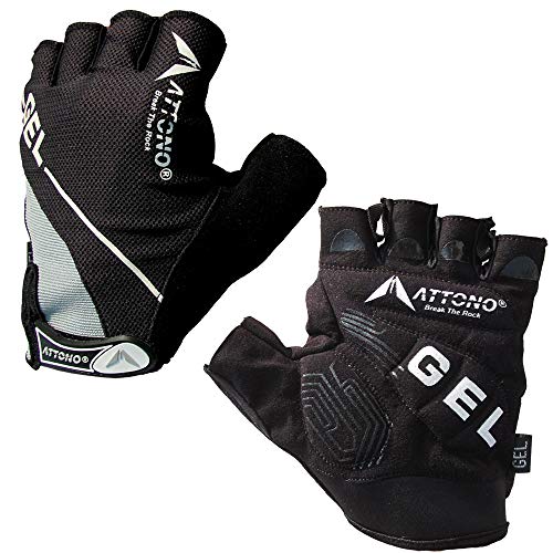 ATTONO Gel Fahrradhandschuhe Fahrrad Mountainbike Handschuhe mit Gelpolsterung - Größe 8 von ATTONO