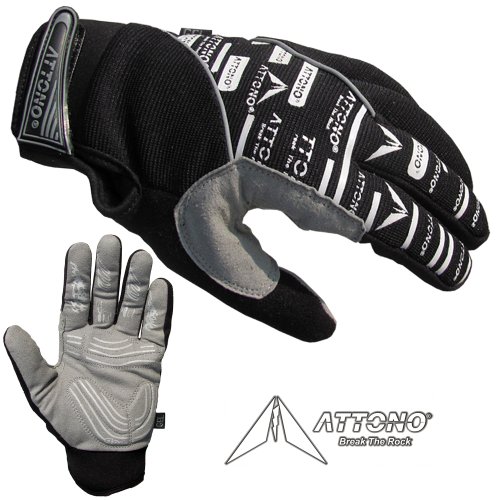 ATTONO Mountainbike Handschuhe Gel Fahrrad BMX Downhill Fahrradhandschuhe Gr. 8/M von ATTONO