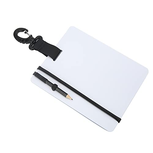 AUHX Tauch-Wordpad, Unterwasser-Schreibtafel, 360° drehbare Schnalle, kompakt, mit Bleistift zur Kommunikation beim Schwimmen(Groß 147 * 183 * 3mm) von AUHX