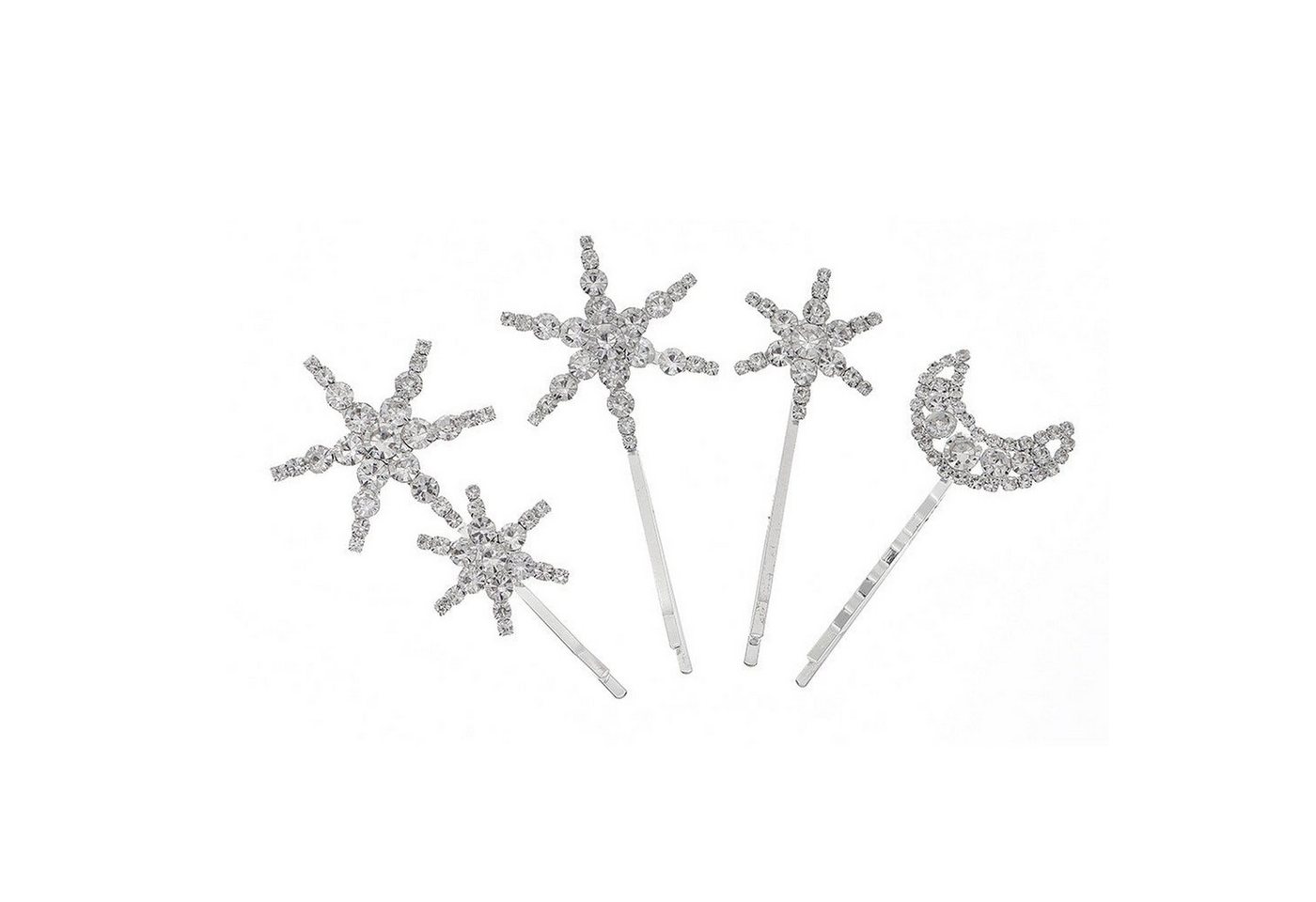 AUKUU Diadem Retro Retro Stern und Mond Ein Wort Clip Strass Metall, Haarnadel minimalistische Haarnadel Pony Seitenclip Haarschmuck von AUKUU