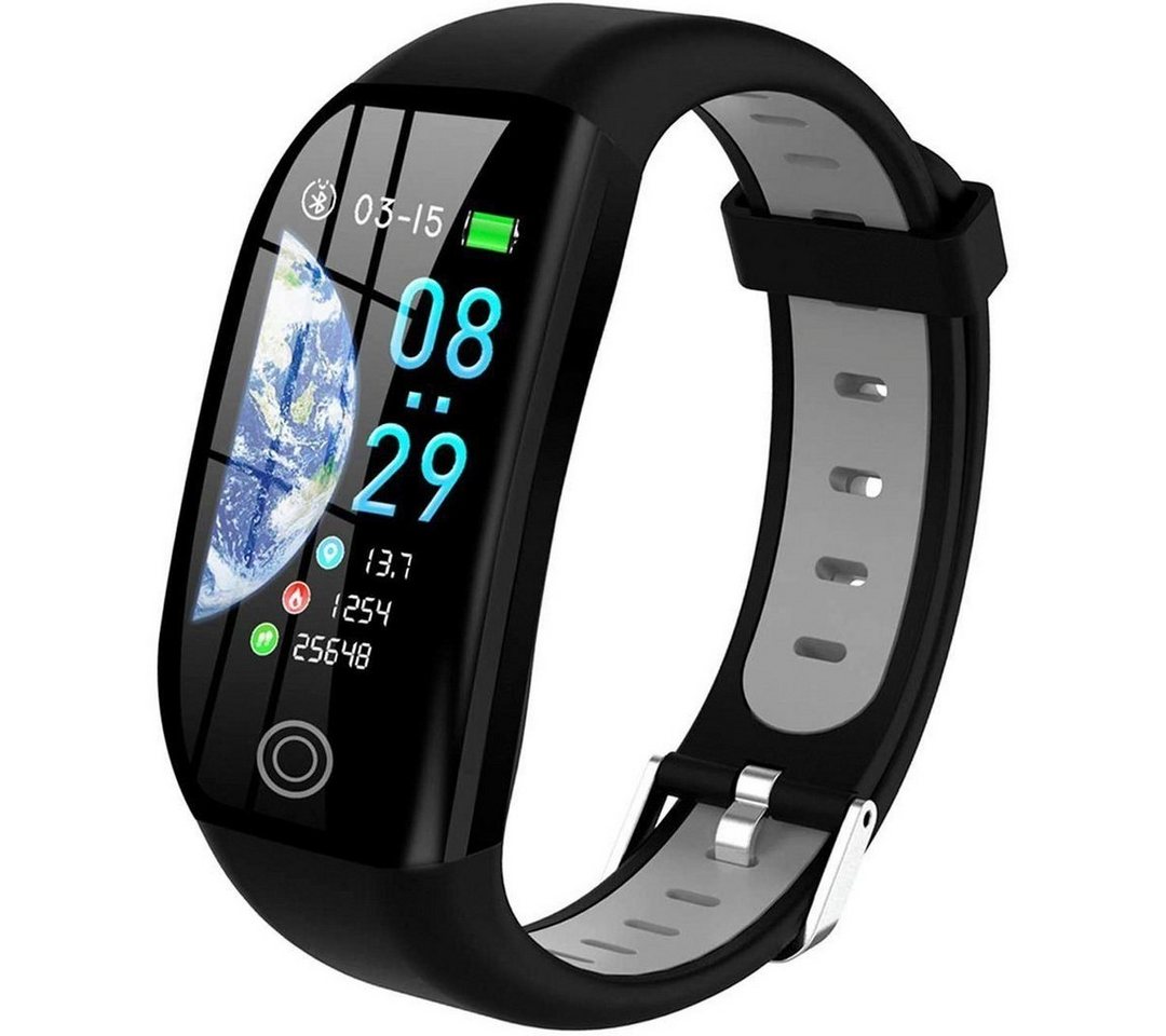 AUKUU Fitness Armband mit Pulsmesser Blutdruckmessung Smartwatch Fitnessuhr Smartwatch Wasserdicht IP68 Fitness Uhr Schrittzähler Pulsuhr Sportuhr, 1-tlg., für Damen Herren Kinder ios iPhone Android Handy von AUKUU