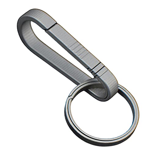 AUTOECHO Schlüsselclip mit Karabiner aus Titan,Schlüsselanhänger Schlaufenhaken | Quick Draw Carabiner Schlüsselanhänger Hook Tool, Leichter Karabinerclip für Wandern, Camping, Schlüssel von AUTOECHO