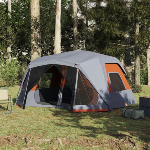 Wohnartikel, Campingzelt für 10 Personen, grau und orange, wasserdicht, Anzugmöbel von AUUIJKJF