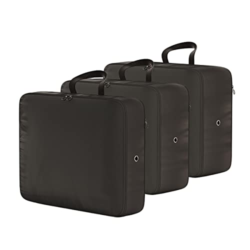 AUXDIQ Koffer Organizer Set 3 Stück Kofferorganizer Reise Kleidertaschen Packtaschen Reisegepäck wasserdichte Packing Cubes Packwürfel Set mit Kompression von AUXDIQ