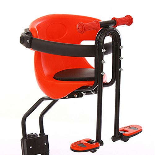 AUYART Fahrradsitz für Kinder – vorne montiert, Mountainbike-Sattel mit Pedal, Schaumstoffkissen, rutschfeste Sicherheits-Armlehnen, für sicheres Reisen, 30 kg von AUYART