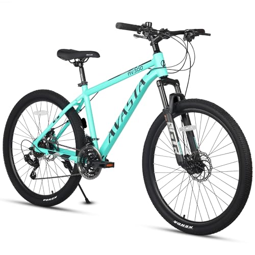 AVASTA AV300 26 Zoll Mountainbike MTB Pendlerrad Leichter Aluminiumrahmen 21 Gang Schaltung Vorderradfederung Scheibenbremsen vorne und hinten,Grün von AVASTA