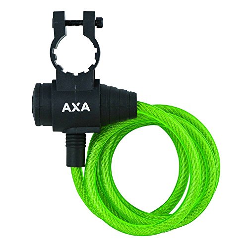 AXA 1X Kabelschloss Zipp Spiralkabelschloss, grün, 12 x 10 x 10 cm von AXA