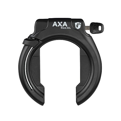 AXA Block XXL Retractable - Fahrradschloss - Rahmenschloss - Sicherheitsstufe 12 - Kombinierbar mit Einsteckschloss - 70 mm - Schwarz von AXA