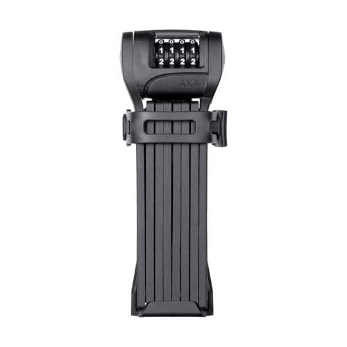 AXA Fold Lite C100 – Faltschloss mit Code – Länge 100 cm – Sicherheitsstufe 7 – Leichtes Zahlenschloss – Code frei einstellbar – Inkl. Halterung, Schwarz von AXA