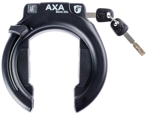 Axa Unisex – Erwachsene Block XXL Rahmen-und Akkuschloss-Set, schwarz, Einheitsgröße von AXA