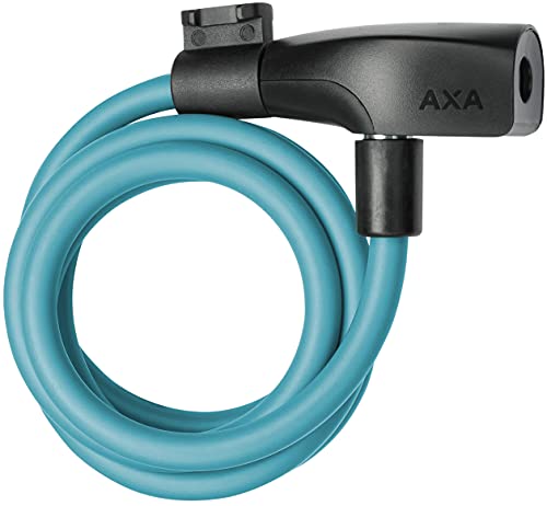 Axa Unisex – Erwachsene Resolute 120/8 Kabelschloss, Ice Blue, 120cm, 8mm von AXA