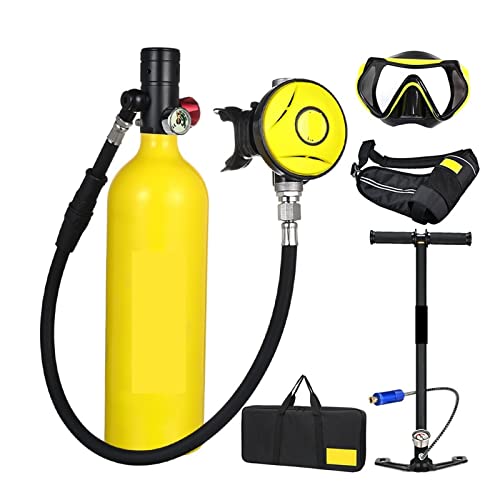 AXADD Taucherausrüstung Tauchausrüstung Tragbares Atemschutzgerät Mit 1 Liter Fassungsvermögen Längere Tauchzeit (Color : Yellow, Size : 1L) von AXADD