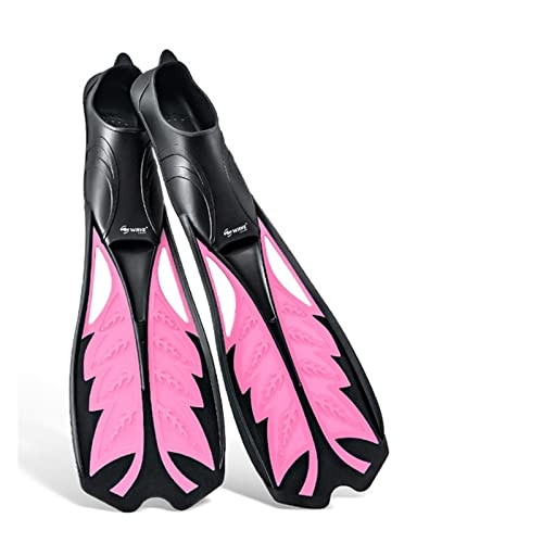 Tauchausrüstung, Flexible Komfort-Tauchflossen for Erwachsene, Professionelle Freitauch-Langflossen, Gummi, rutschfeste Schwimmflossen, Schnorchelausrüstung ( Color : Pink , Size : Small ) von AXADD