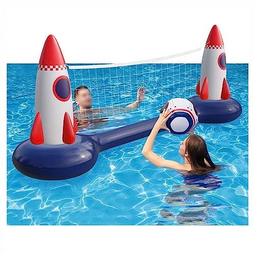 AXTMR Aufblasbarer Pool-Volleyball, aufblasbarer Kreis für Wasserstrand-Schwimmbecken, Pool-Float-Sportballständer,style2,300cm von AXTMR
