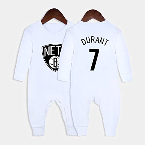 Baby Bodysuit Crawl Anzug, Einteilige Baby Hedging Schlafanzüge, geeignet für 3-15 Monate Neugeborene Baby Basketball Trikots, 24 Modelle,Durant-White,80CM von AXTMR