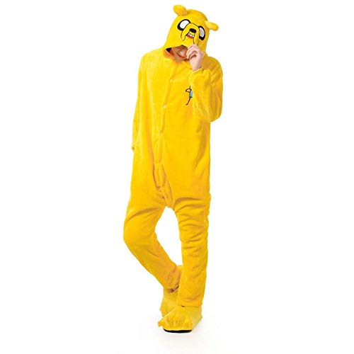 AYJMA Onesie Kigurumis Gelber Hund Pyjama Erwachsene Weiche Warme Nachtwäsche Festival Party Outfit Winter Lustiger Cartoon Jumpsuit S Jake von AYJMA