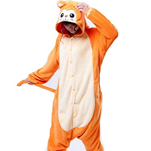 Adult Monkey Onesie Pyjamas Flanell Cartoon Halloween Party Kostüme Overalls Pyjamas Kigurumi XL von AYJMA