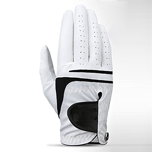 AYKANING Golfhandschuhe,Golfhandschuhe Herren Golfhandschuhe Lederhandschuh Links rechts Hand 1 stück mit Golfballmarker (Color : Right Hand, Size : Size 27-XXL) von AYKANING