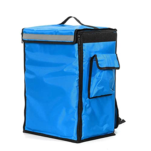 AYKANING KüHltasche,Lebensmittel Liefertasche 42L Wärmedämmerte Tasche Tragbare Pizza Food-Liefertasche Picknick-Speicher-Roller-Rucksack-Kühler-Taschen Faltende Isolierpackung (Color : Blue) von AYKANING