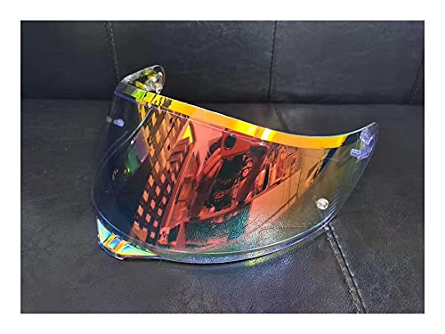 AYKANING Motocross Brille,Motorradbrille Helm-Visier für Motorrad-Helmgläser Motorrad-Helm-Verfärbungslinse Nachtsicht-Visier(Color:Red) von AYKANING
