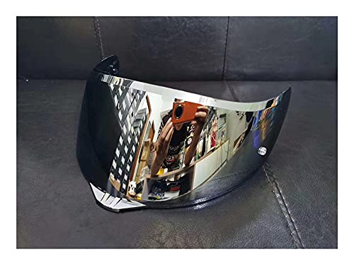 AYKANING Motocross Brille,Motorradbrille Helm-Visier für Motorrad-Helmgläser Motorrad-Helm-Verfärbungslinse Nachtsicht-Visier(Color:Silver) von AYKANING