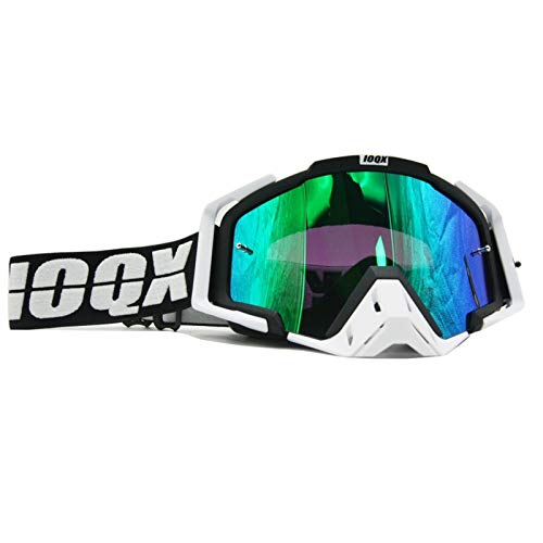 AYKANING Motocross Brille,Motorradbrille Moto Sonnenbrille Motorrad Outdoor Gläser Schutzbrillen for Motocross Gläser Motorrad Helmbrillen(Color:White) von AYKANING