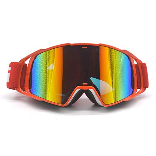 AYKANING Motocross Brille,Motorradbrille Motocross-Goggles-Gläser Off Road Helme Goggles Sport Gafas for Motorrad Schmutz-Bike-Rennsport(Color:Orange Belt) von AYKANING