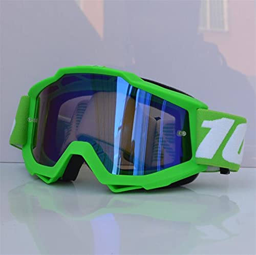 AYKANING Motocross Brille,Motorradbrille Motocross Goggles MTB Gläser Off Road Dirt Bike Motorrad Helme Goggles Ski Sport Gläser Mountainbikebrillen (Color : Green) von AYKANING