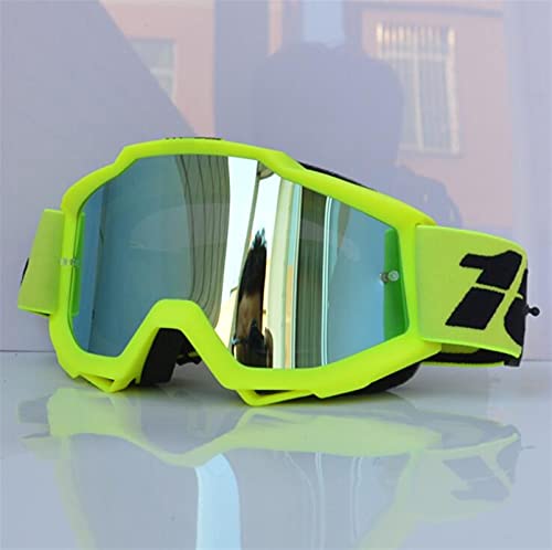 AYKANING Motocross Brille,Motorradbrille Motocross Goggles MTB Gläser Off Road Dirt Bike Motorrad Helme Goggles Ski Sport Gläser Mountainbikebrillen (Color : Yellow) von AYKANING