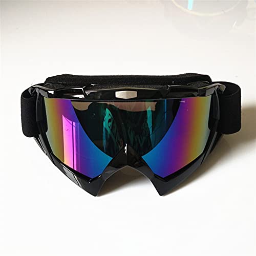AYKANING Motocross Brille,Motorradbrille Motocross Goggles Off Road Motorrad Schutzausrüstung Gläser Schmutzrad Sonnenbrille Downhill Mountainbike-Brillen(Color:Model 1 Rainbow lens) von AYKANING